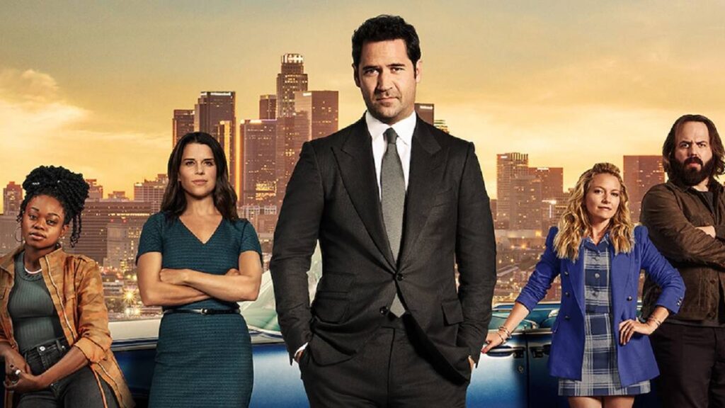 Manuel Garcia-Rulfo, Becki Newton, Angus Sampson, Jazz Raycole and Neve Campbell